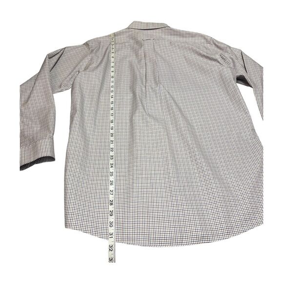 Gold Label Roundtree & Yorke Dress Shirt Men's 16 Multi Check Cotton Button-Down - Picture 7 of 8